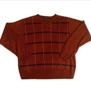 Dockers dark red striped v-neck sweater